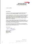 British Airways letter of testimonial